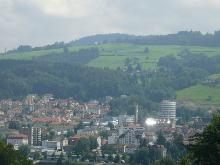 exklusive Stadt Dachwohnung , St. Gallen , Blick über die Stadt 